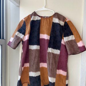 MARNI patchwork-style style blouse - AUTHENTIC - short sleeves, artsy!